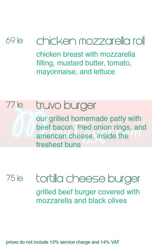 Truvo Restaurant online menu